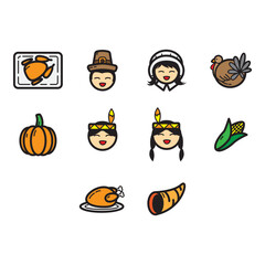 thanksgiving icon set