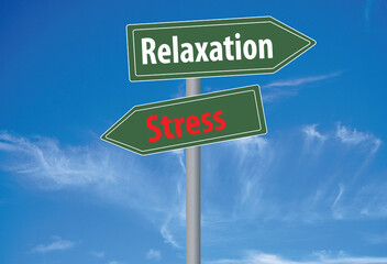 relaxation and stress sign