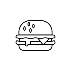 Burger icon line design vector illustration isolated