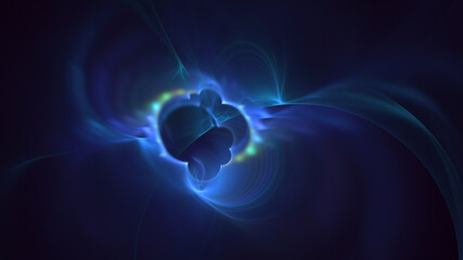 3D rendering abstract colorful fractal light background