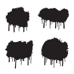 Black Distress Brush. Grunge Texture. flowing blood effect vector illustration.