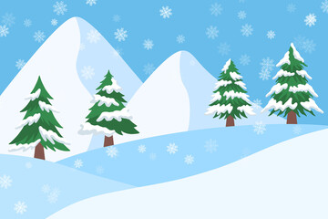 Snow Background on Christmas