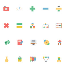 Education Colored Vector Icons 