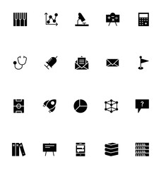 Education Glyph Vector Icons 