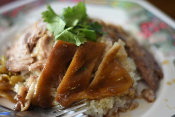 Pork leg rice