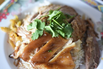 Pork leg rice