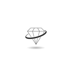 Fototapeta na wymiar Diamond logo icon with shadow