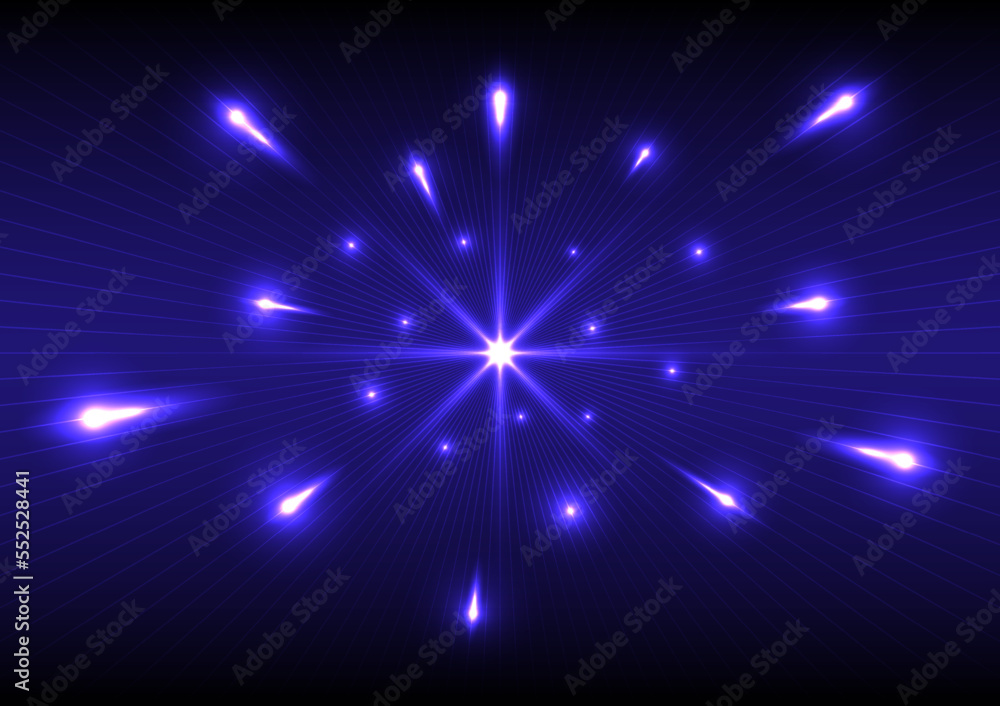 Poster abstract hi-tech background there were streaks and bright lights emanating from it. middle spread ar