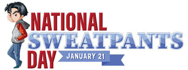 National Sweatpants Day Text Banner