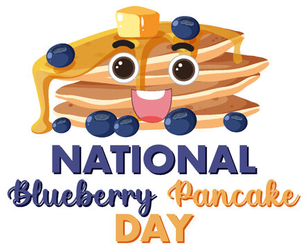National Blueberry Pancake Day Banner