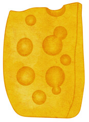 cheese watercolor illustration