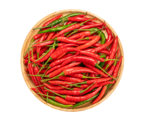 Red and green Pepper, Hot Red and Green chiiiies Isolate on white background PNG File.