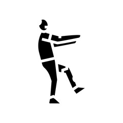 Fototapeta na wymiar monster zombie glyph icon vector. monster zombie sign. isolated symbol illustration