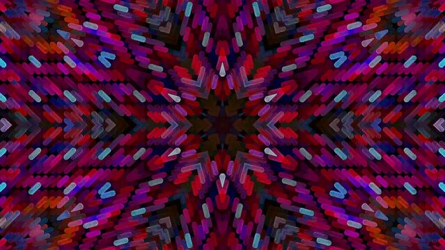 Abstract Kaleidoscope pattern with full colors. Magic mandala. 4k	