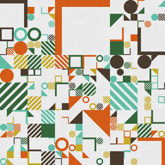 abstract geometric figures, bauhaus background