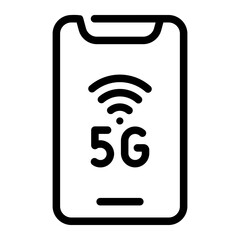 mobile phone line icon