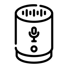 smart speaker line icon
