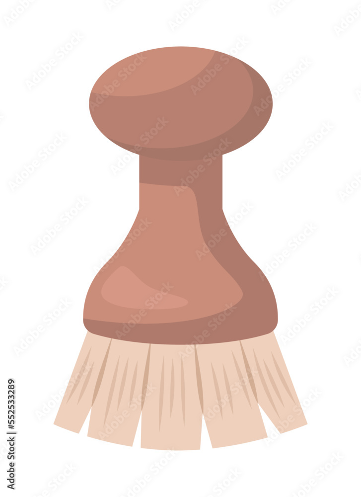Poster facial cleansing brush semi flat color vector object. editable elements. full sized items on white. 