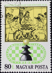 Sello postal Hungría Magyar Posta Ajedrez 1974