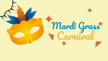 Mardi gras carnival design banner, poster or social media post