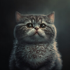 Generative AI.   Cat Portrait No.27