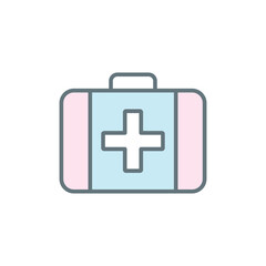 Medical kit icon vector