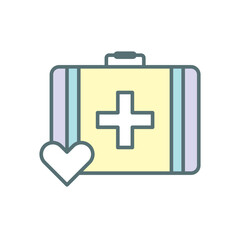Obraz premium Medical kit icon vector