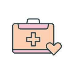 Obraz premium Medical kit icon vector