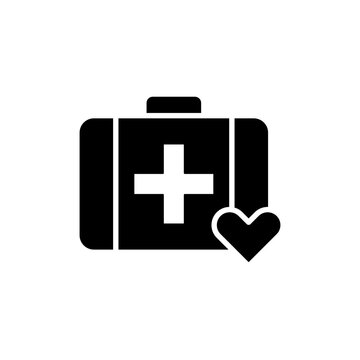 Medical kit icon vector