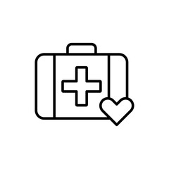 Obraz premium Medical kit icon vector