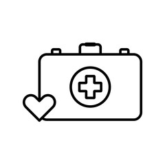 Obraz premium Medical kit icon vector