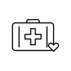 Obraz premium Medical kit icon vector
