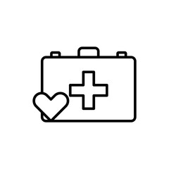 Medical kit icon vector