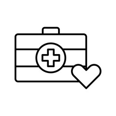 Obraz premium Medical kit icon vector