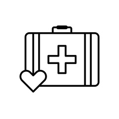 Obraz premium Medical kit icon vector