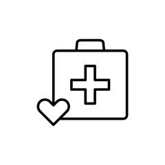 Medical kit icon vector