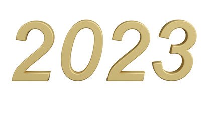 PNG, Trasparente. Illustrazione 3D. Anno nuovo 2023. Capodanno, 2023 in numeri a celebrare l'arrivo del nuovo anno.