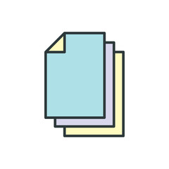 Paper icon vector design templates