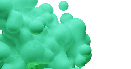 abstract background with 3d bubbles made in blender