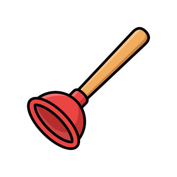 recommend clip art: plunger icon vector design template in white background