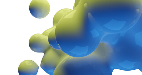 abstract background with 3d bubbles made in blender