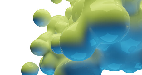 abstract background with 3d bubbles made in blender