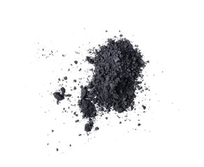 Activated charcoal powder isolated on transparent png