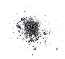 Activated charcoal powder isolated on transparent png