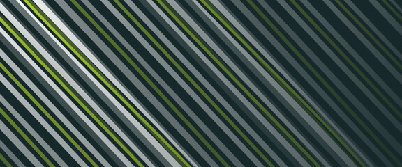 Abstract White, Grey, Dark Blue and Green Slanted Crossing Lines, Striped Pattern, Lines of Various Thickness - Vector Design, Background Template