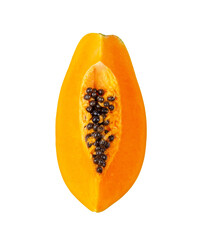 papaya slice isolated on transparent png
