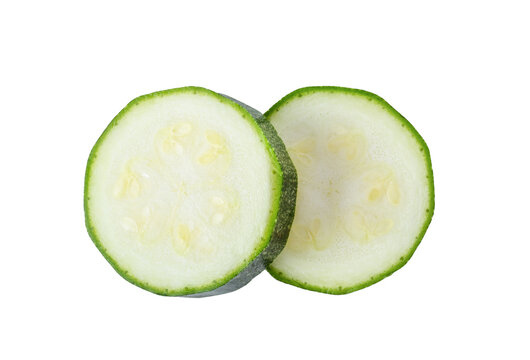 Slice of zucchini isolated on transparent png