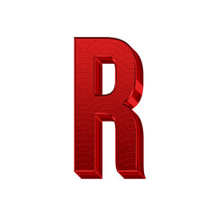 R 3d letter text effect
