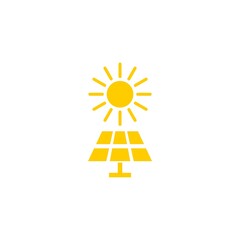Simple solar energy icon.