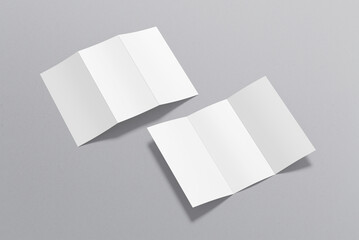 Trifold Brochure Blank Mockup